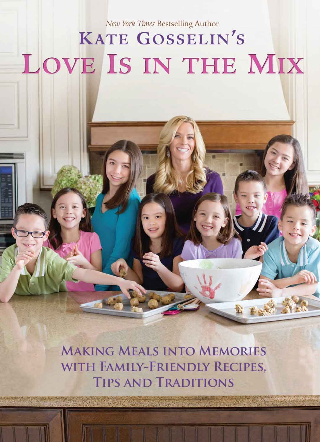 Cookbook cover for Kate Gosselin's Love is in the mix
