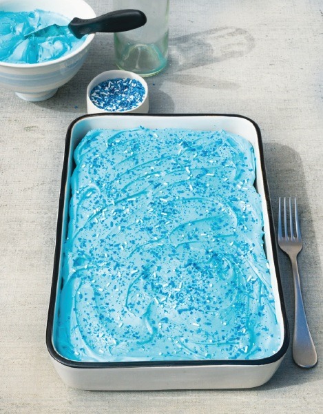Blue Moon Poke Cake