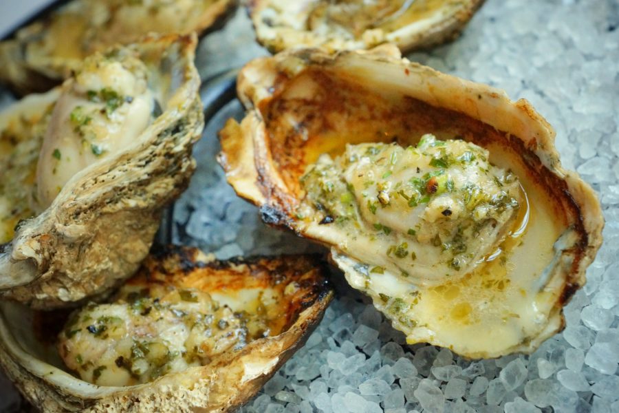 Chargrilled oysters with Herb Butter