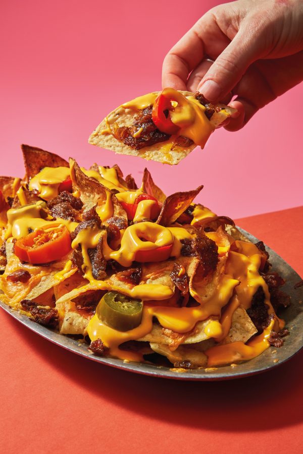 Cheesesteak Nachos image from NACHOS FOR DINNER: Surprising Sheet Pan Meals the Whole Family Will Love
