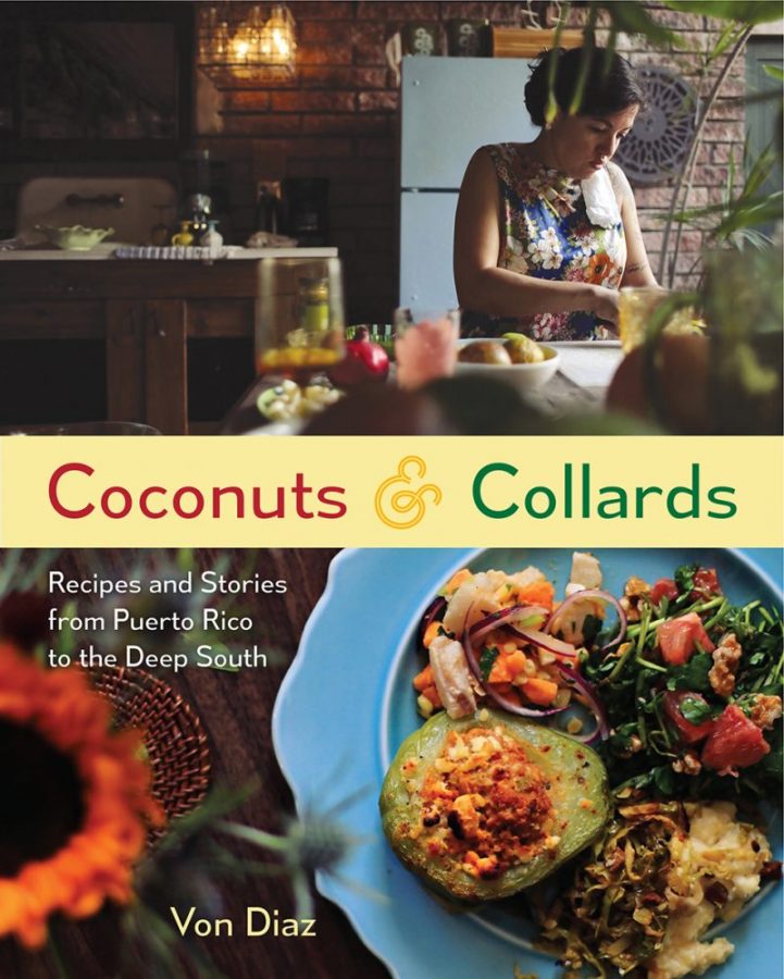 Book cover for COCONUTS AND COLLARDS: Recipes and Stories from Puerto Rico to the Deep South
