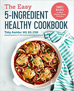 Cookbook cover for THE EASY 5-INGREDIENT HEALTHY COOKBOOK: Simple Recipes to Make Healthy Eating Delicious
