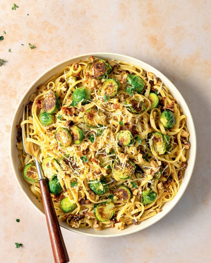 Brussel Sprouts Pasta from hot for food all day: easy recipes to level up your vegan meals