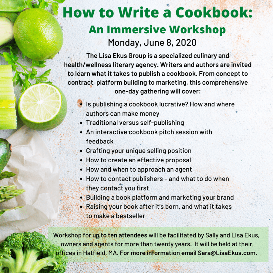 How to Write a Cookbook workshop flyer