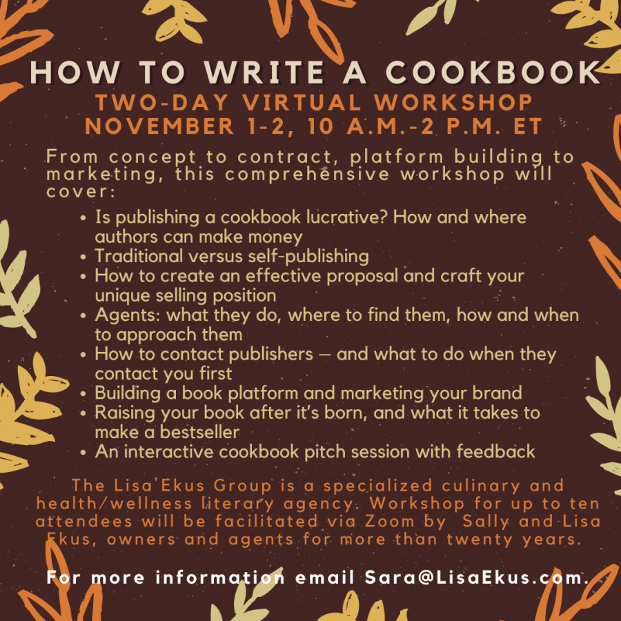How to Write a Cookbook Virtual Workshop