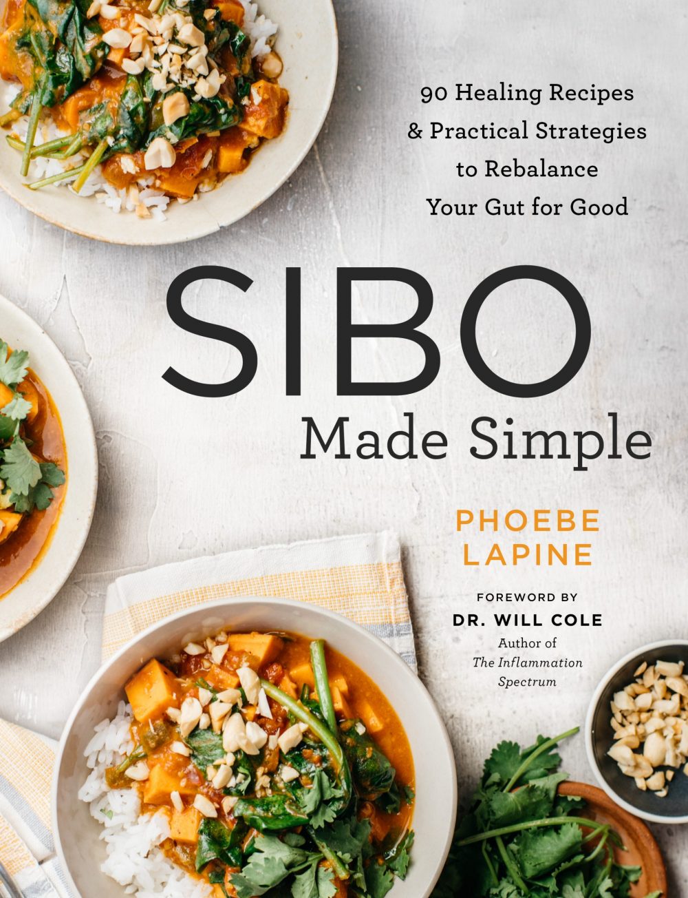 Cookbook Cover for SIBO MADE SIMPLE: 90 Healing Recipes and Practical Strategies to Rebalance Your Gut for Good